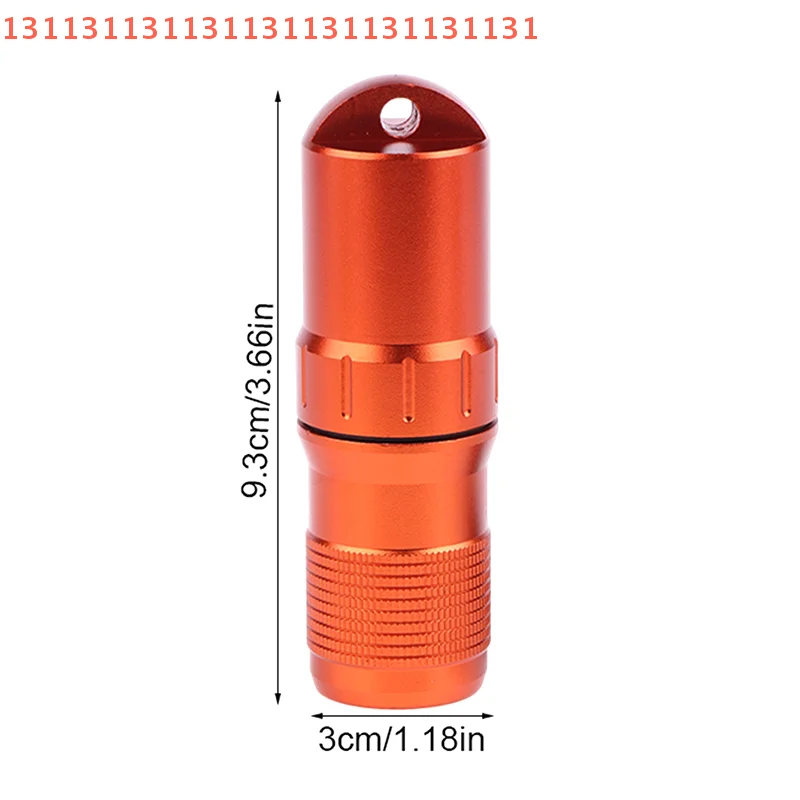 حافظة حبوب محمولة مقاومة للماء EDC كبسولة محكمة الغلق من سبائك الألومنيوم حامل حبوب السفر منظم سلسلة المفاتيح #3