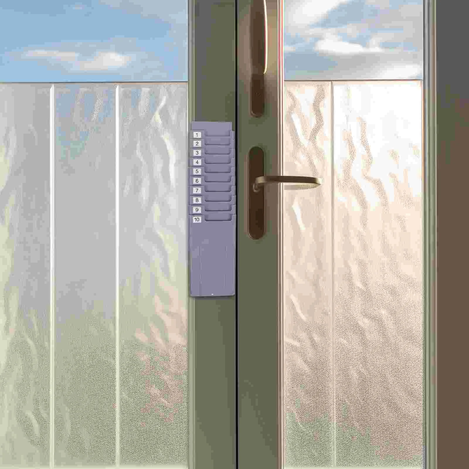 10PCS Holder Wall Mounted Attendance Rack Plastic Document ganizer White Office Warehouse Accessory Multi Grid Slot