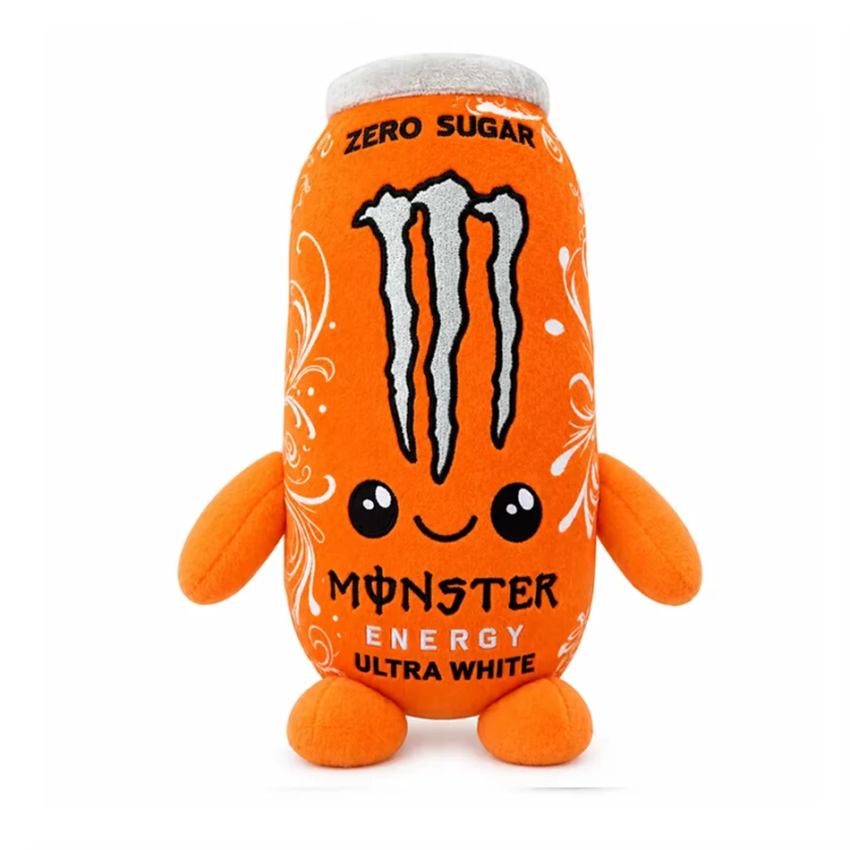 NIEUW – Pluche speelgoed in de vorm van een Monster Energy Drink-blik – schattig, zacht, cartoonachtig knuffeldier, perfect als decoratie voor in huis en als cadeau voor fans en vrienden – nieuw