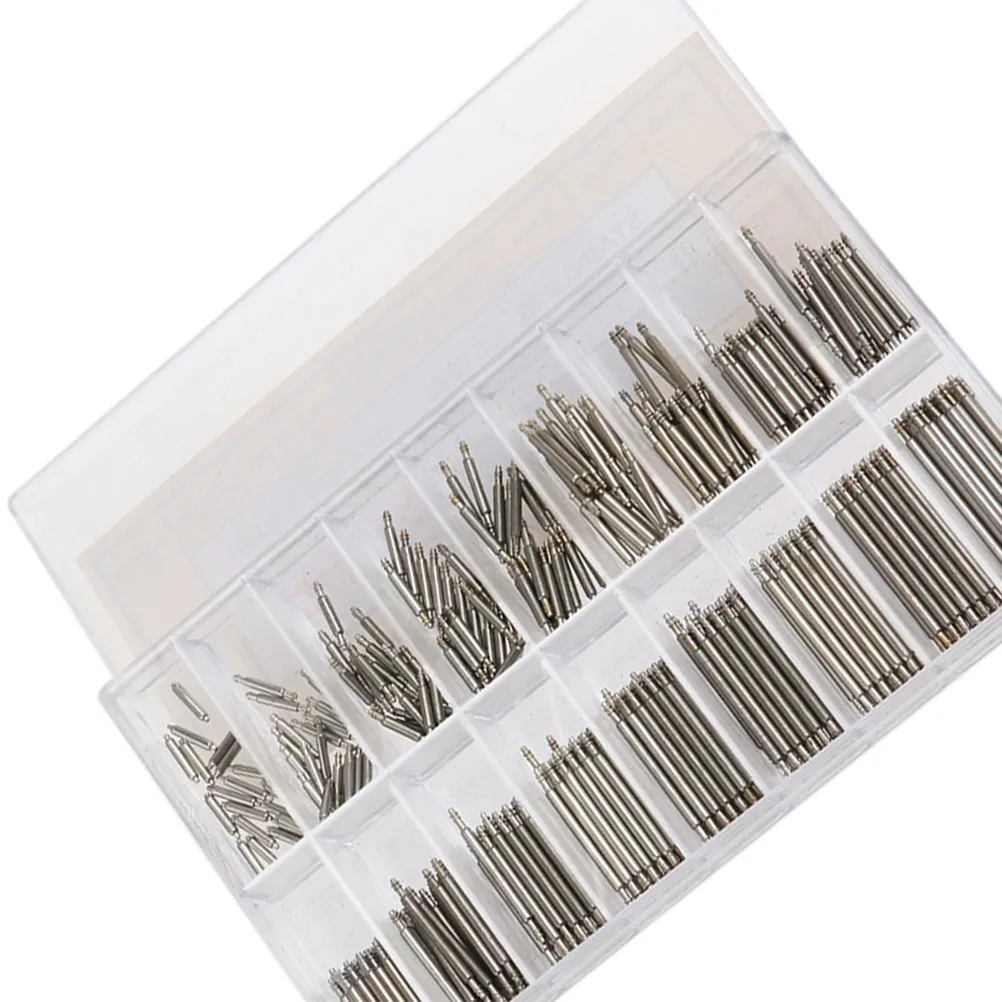 360Pcs Stainless Steel Watch Link Pins Spring Bars Double Flange 18 Sizes 6Mm Through 23Mm Silver Watchmaker Tool