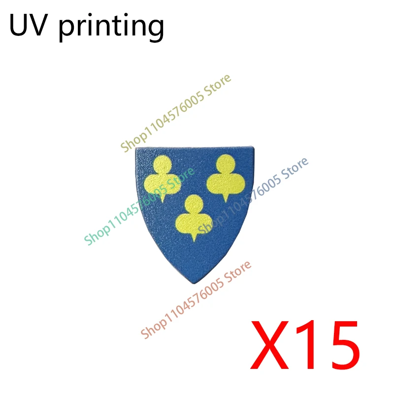MOC Mittelalterliches Zubehör Bausteine Löwe Schwarzer Adler Dämon Drache Königreich Tempelritter Figuren Flagge Schild Spielzeug Geschenke T31