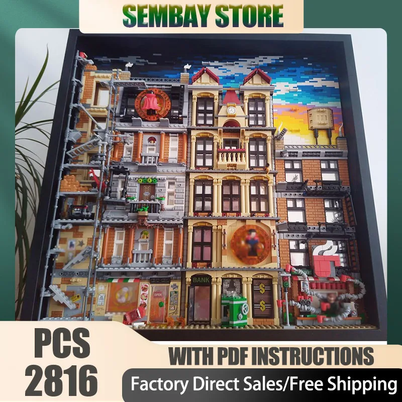 

Модель фильма Moc, строительные кирпичи, модульная мозаичная рамка, 50*50 см, модель, технологические блоки, рождественские DIY, знаменитые игрушки, строительные подарки