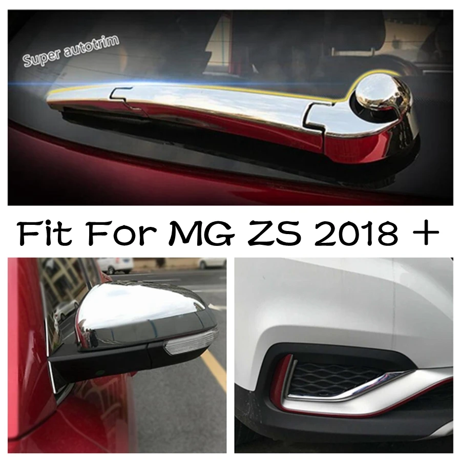 

Chrome Rear Window Wiper / Rearview Mirror / Front Fog Lights Cover Trim Exterior Refit Kit For MG ZS 2018 - 2022 Accessories