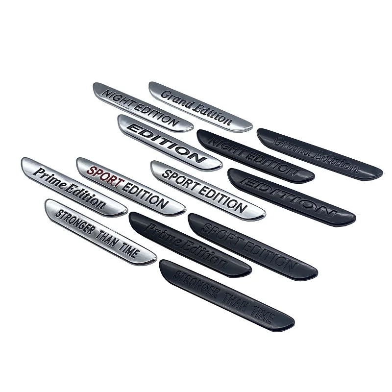 Chrome preto esporte edição edição noturna primeira edição abs emblema para carro fender lado emblema retrofit atualização logotipo adesivo