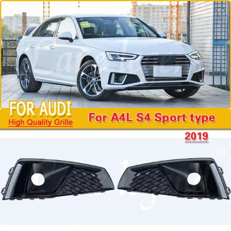 

Car Front Bumper Fog Lamp Cover Grille Honeycomb For A4 B9 S-LINE S4 2019 2020 8WD807681J 8WD807682J Fog Light Grille Cover