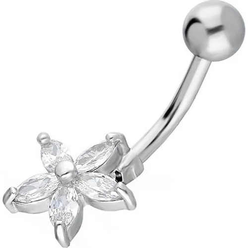 Getss Prg102A Flower Model Steel Navel Piercing