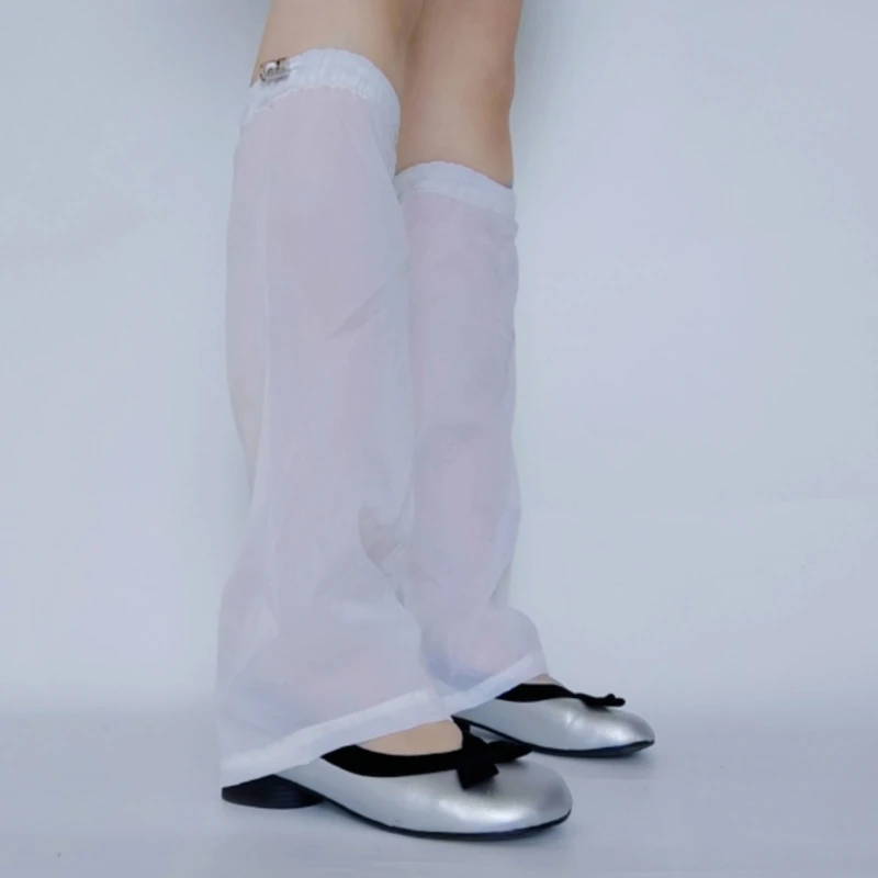 Lightweight Flared Leg Warmer Long Socks for Women Solid Color Flared Boot Cover