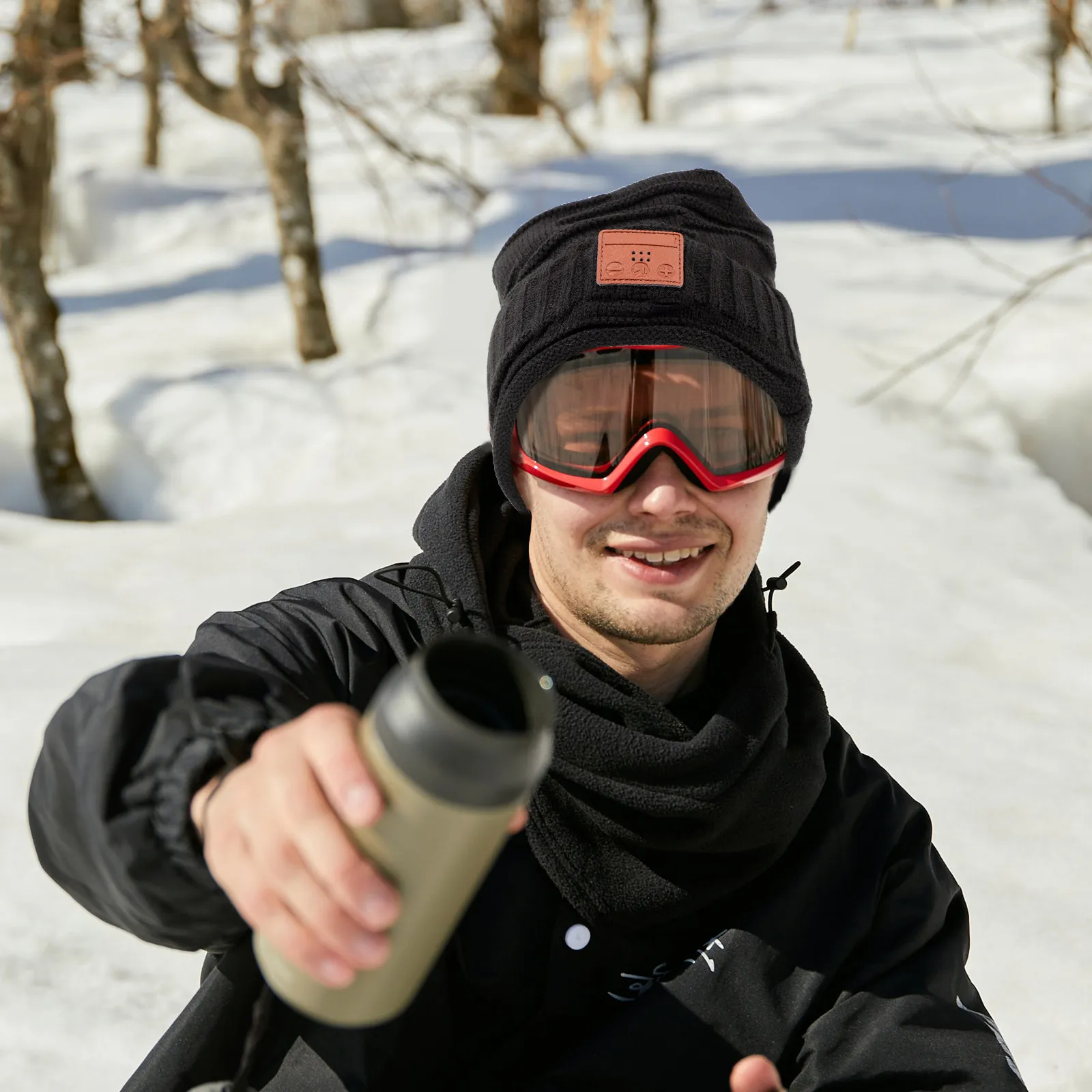 

Knitted Hat Winter Warm Headphone Hat with Premium Sound Quality Long Standby Time Ventilation Design for Outdoor