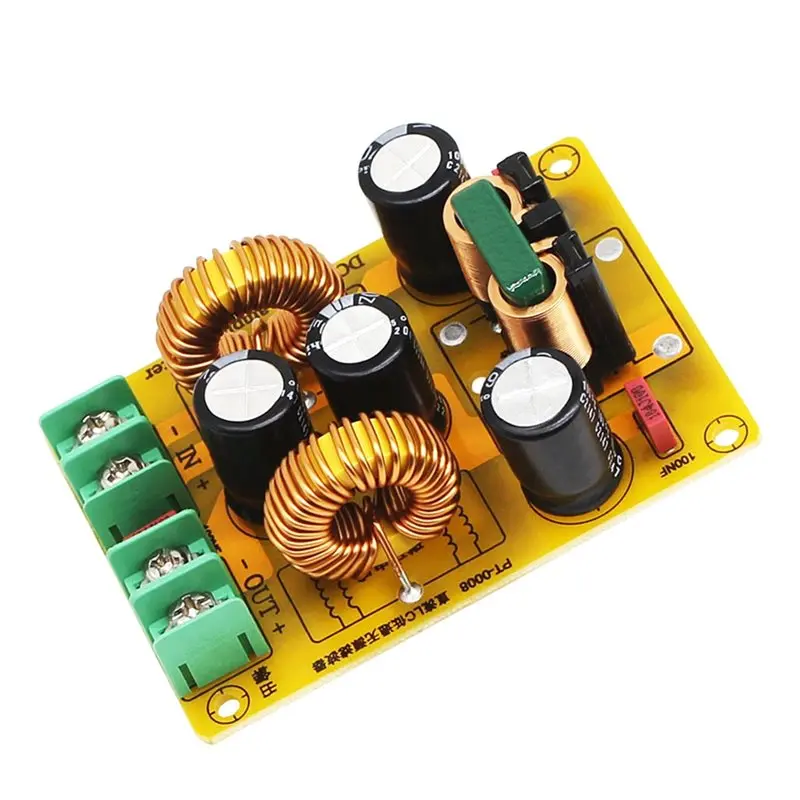 T23C Power Supply Ripple Filter 2A 4A 10A 20A DC LC Low Pass EMI EMC 12V 24V CAR Audio High-Frequency Noise Filter 10A