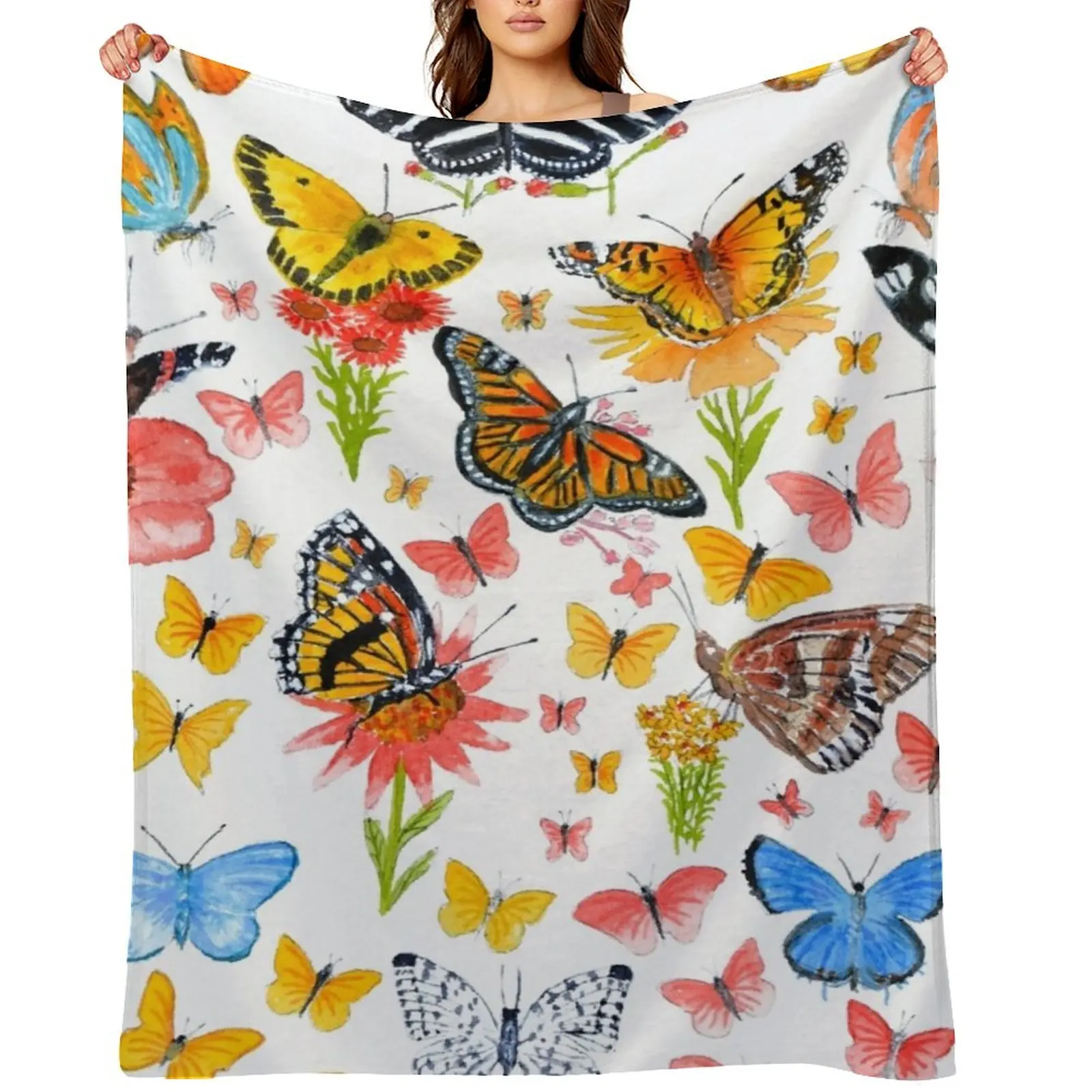 USA Butterflies Galore! Throw Blanket cosplay anime For Baby for babies warm for winter Blankets
