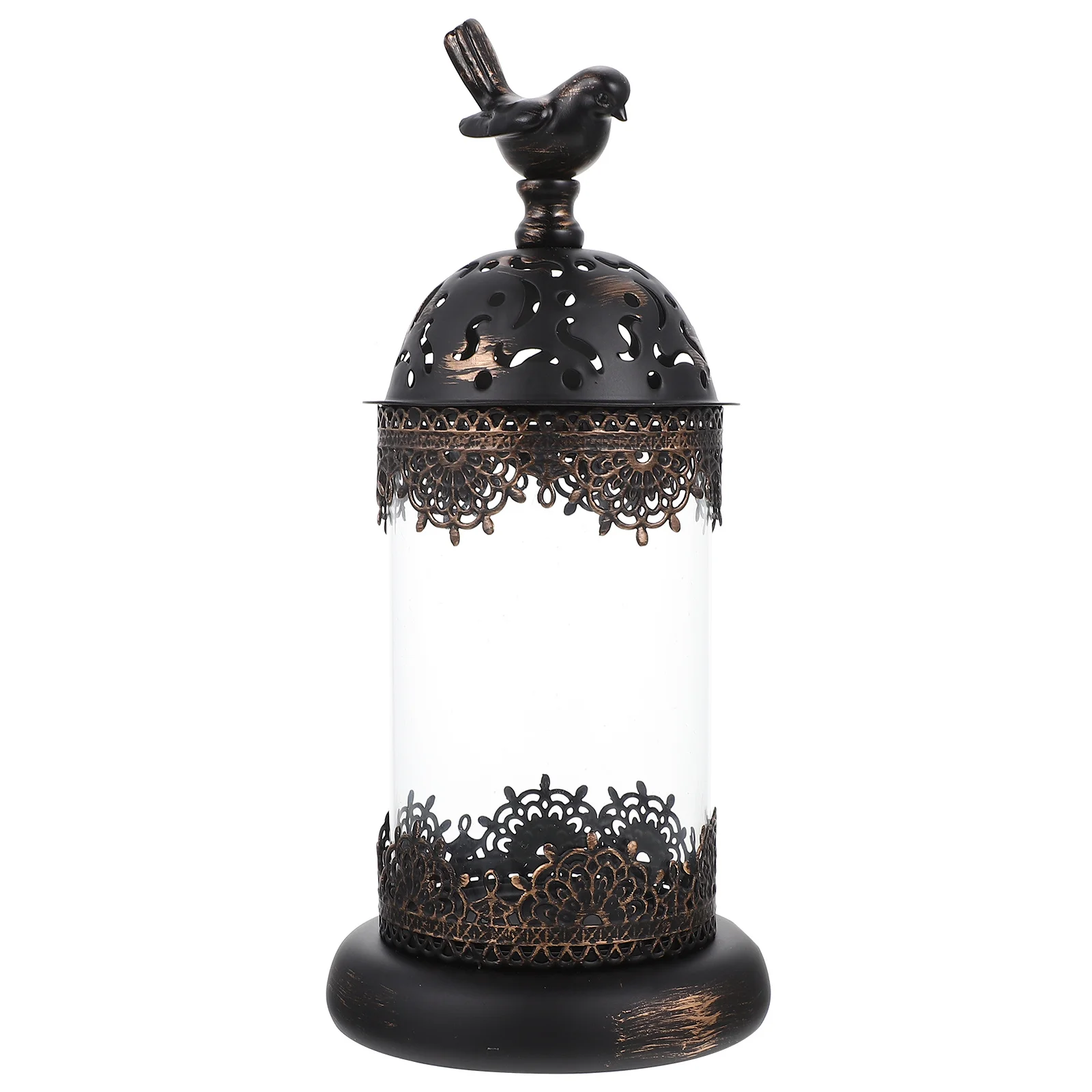 

Bird Cage Retro Candleholder Metal Iron Vintage Candlestick Decorative Creative Design Dining Table Home Desktop Ornament