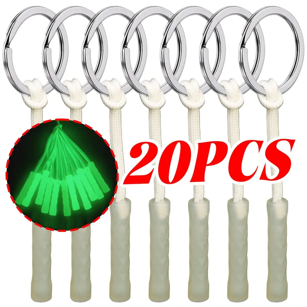 Car Keychain Luminous Tail Rope Glow in Dark Positioning for Camping Tent Backpack Zipper Pull Cord Outdoor Hiking Key Accessory