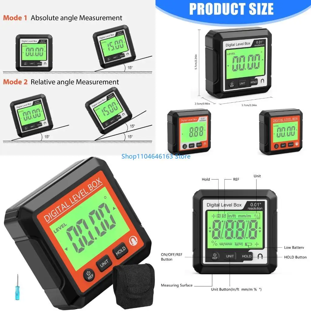 

Магнитный обратный инструмент цифрового уровня для установки и выравнивания труб