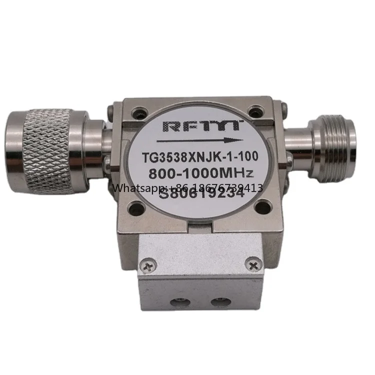 Low Insertion Loss High Isolation and High Power  2.0-8.0GHz 60w UHF  Coaxial Isolator for Radiator Satellite