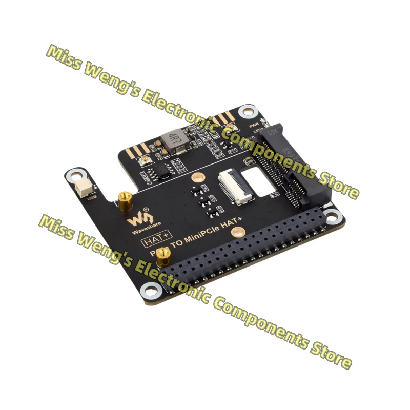 PCIe TO MiniPCIe HAT+,Wireless network card/AI module expansion board plug and play without driver