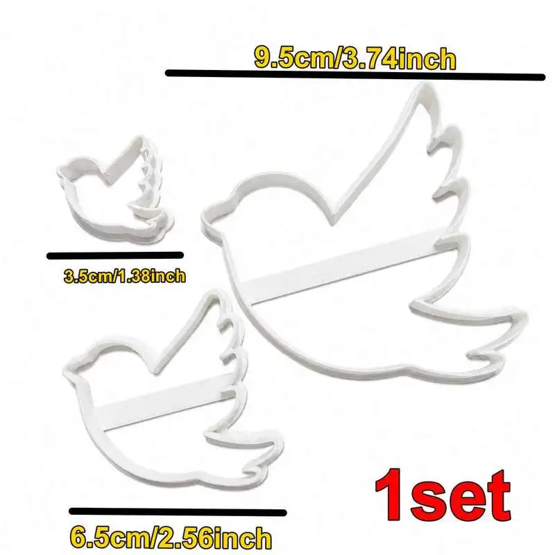 Flying Bird Theme Cookie Pottery Mold Animal Shape Clay Biscuit Cutter For Handmade Craft DIY Project
