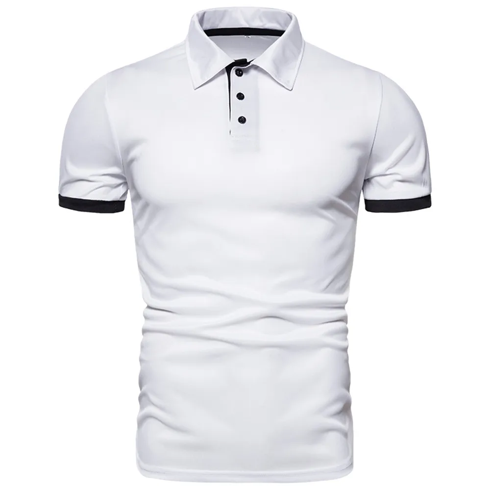 2024 New men\'s short sleeved casual solid color seasonal polo for foreign trade