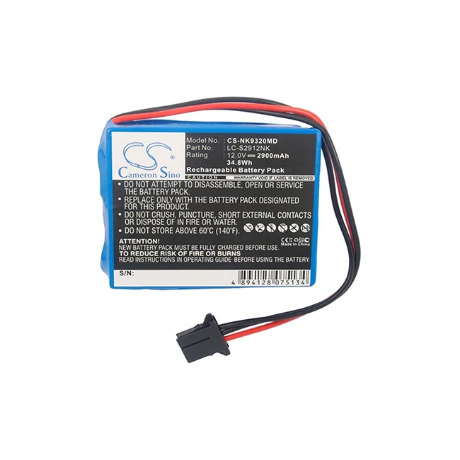 Cameron Sino 2900mAh Battery For Nihon Kohden LC-S2912NK DCB-ENEL12 Cardiolife ECG-9320 TEC-7431 TEC-7511 TEC-7521