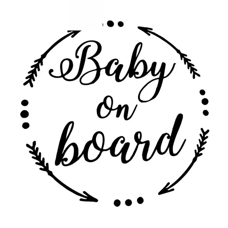 

Car Sticker Car Baby Baby Car Sticker Warning PVC Decorative Sticker Creative Waterproof Sunscreen Black/white,16cm*16cm