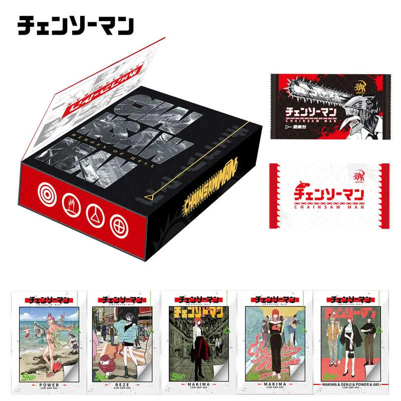 Wholesale Chainsaw Man Peripheral Collection Cards Booster Box Anime Character Game Playing Board Card Children Birthday Gifts