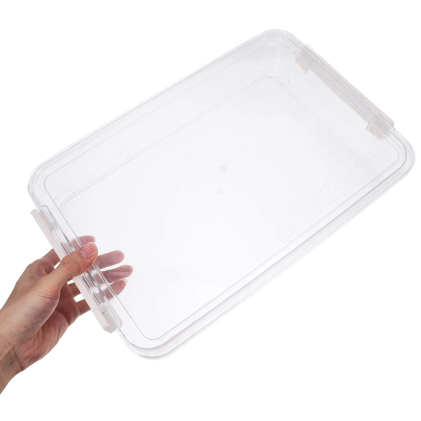 1pcs Clear File Storage Box Lid For Documents Office Supplies Household Case Study Accessory Transparent Pet Abs Waterproof