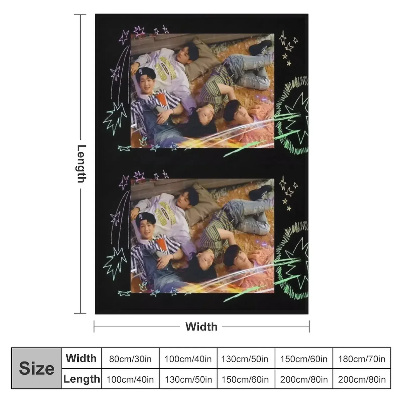 SHINee Superstar Throw Blanket anime Sofa Blankets