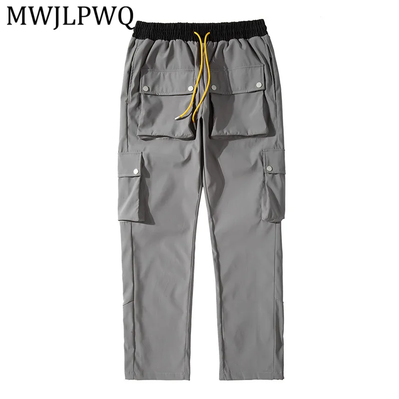 

Мужские функциональные брюки в американском стиле с карманами, уникальные трендовые повседневные брюки с завязками в стиле RO, модель 13923