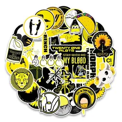 50PCS Yellow Cartoon Personality Graffiti Cool Sticker Toy Luggage Laptop IPad Skateboard Waterproof Sticker