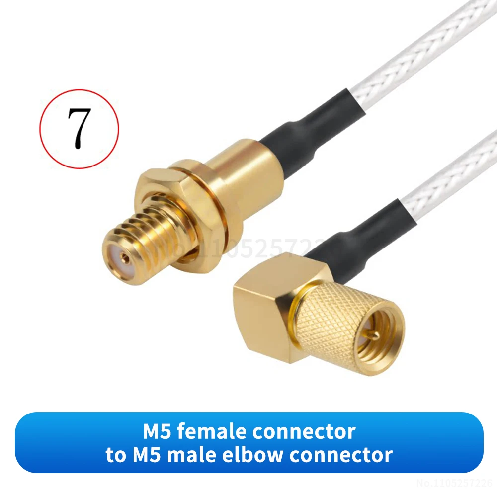 M5 to M5 male to female connector (RG316 coaxial RF adapter cable) M5 to M5 antenna signal extension cable (1 pcs)