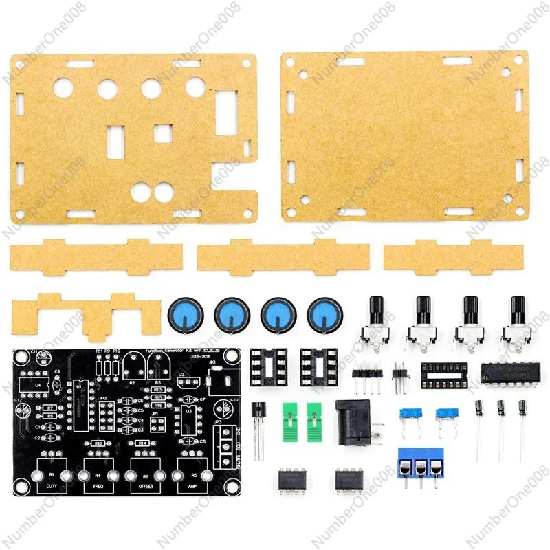 TJ-56-542 ICL8038 Multifunctional Signal Generator DIY Kit Sine Triangle Square Sawtooth Waveform Soldering Project 12-15V