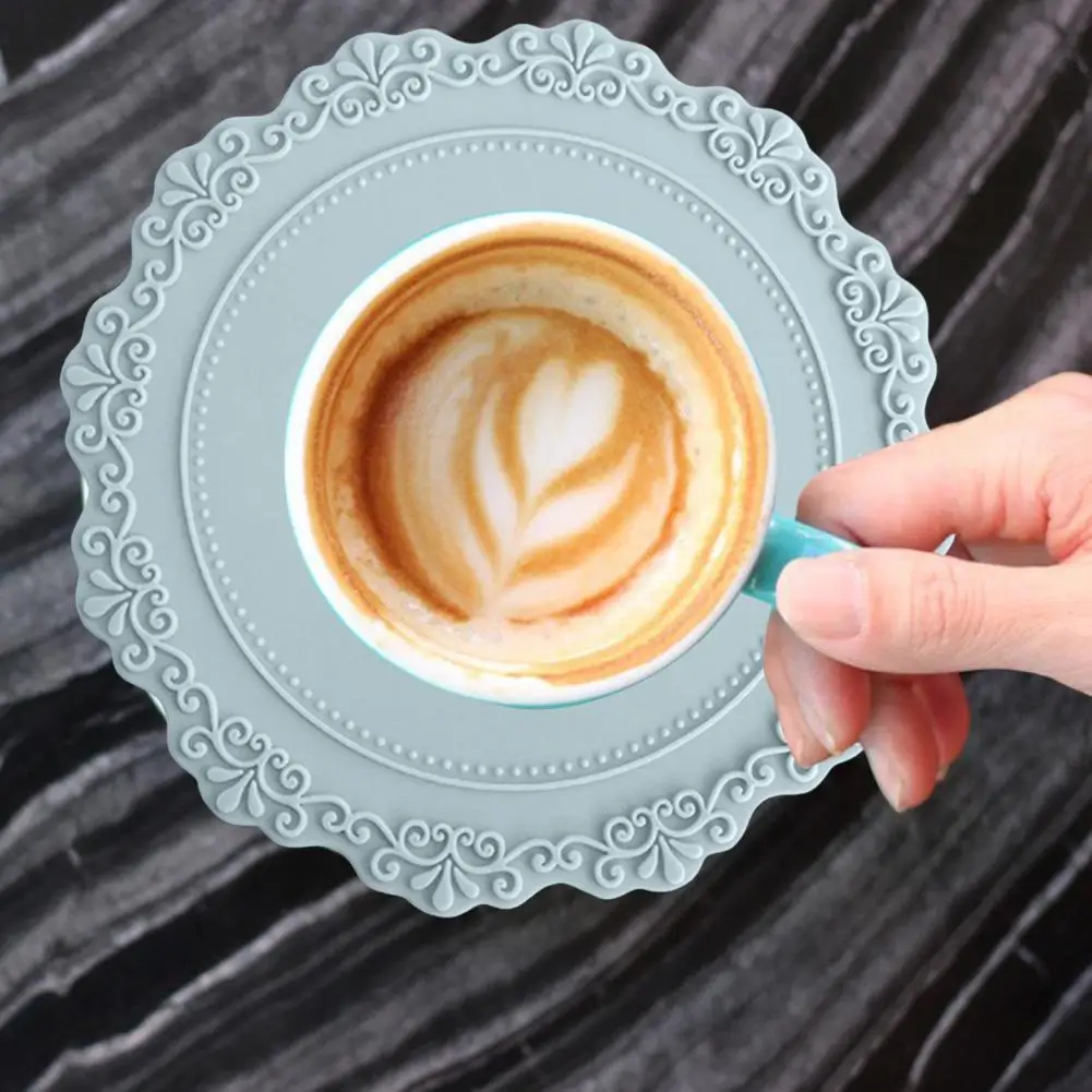 Trendy Table Mat Silicone Dining Placemat Oil-proof Dishwasher Safe Dining Mat Heat Insulation