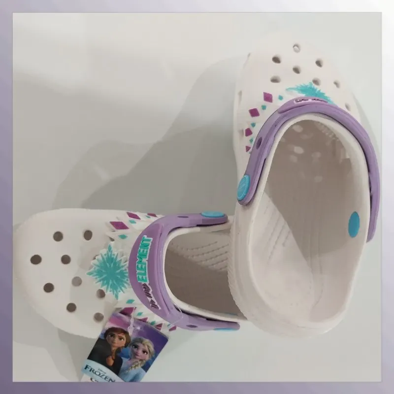 

2025 Summer Frozen Children's Hole Shoes Jointly Created Casual Anti-Slip Soft Bottom Bag Head New Cartoon Parent-Child Slippers