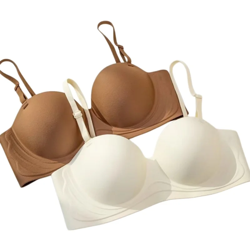 Seamless Wireless Bras Women 1/2 Cup Underwear Sexy Lingerie Solid Color Fixed Cup Demi Bra Comfort Breathable Intimates S-XL