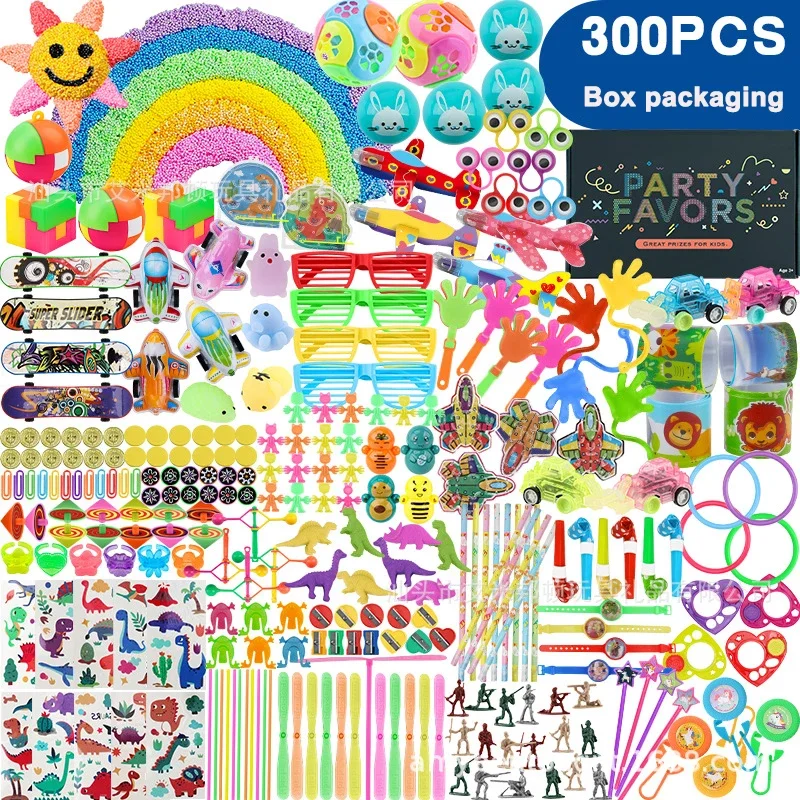 300pcs/set Fun Party Favor Toys for Kids School Reward Assortment Giveaway Xmas Stocking Stuffers Pinata Filler Bulk Toys