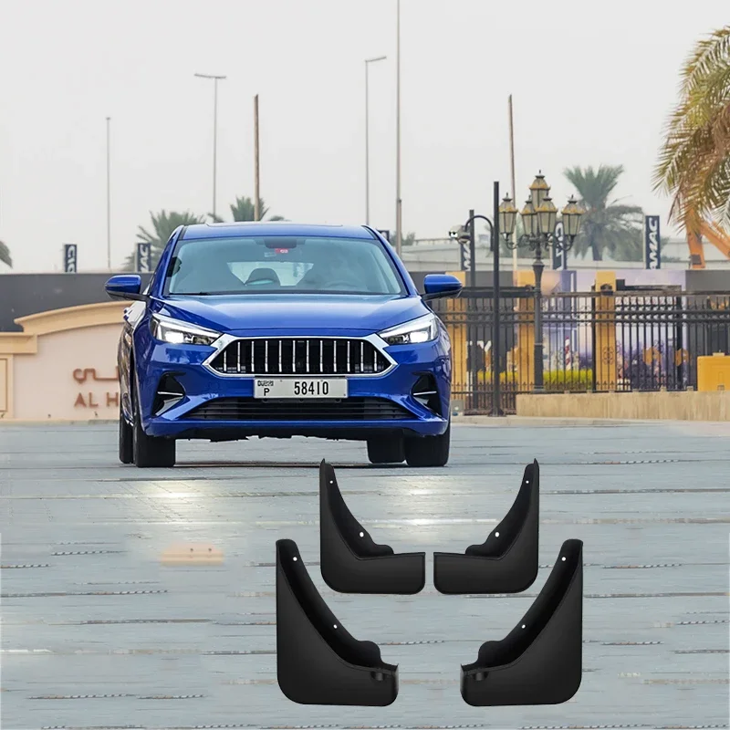 4PCS Car ABS Fender Mud Flaps Protect Auto Splash Guard Anti-dirt For JAC J7 MOSKVICH 6 2026 2027 2028 Wear-resistant Accessory