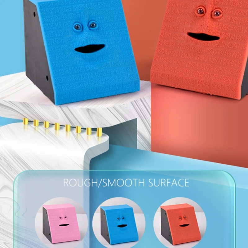 1Pc interactif tirelire Stimulation ABS électronique souriant visage banque détection automatique tirelire pour enfant ATM