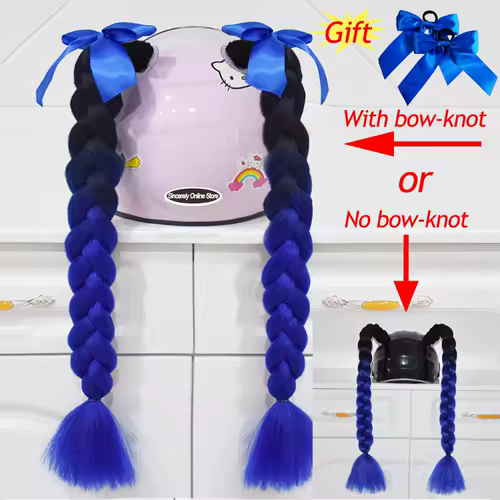 2pcs/pair New Motorcycle Helmet Braids Woman Braids Wig For Motorbike Helmets 164 colors Twist Dual Pigtail Ponytail With Sucker - Image 28