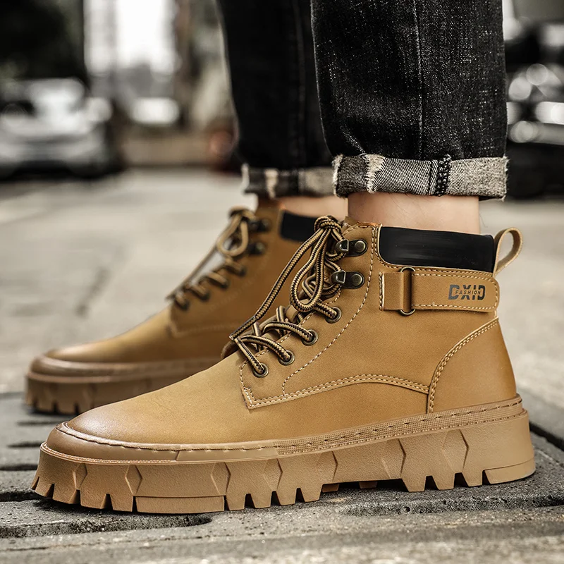 

Mens Winter Boots lace up fashion Chelsea Boots for Men Shoes ouotdoor Fashion Men Boots zapatos hombre