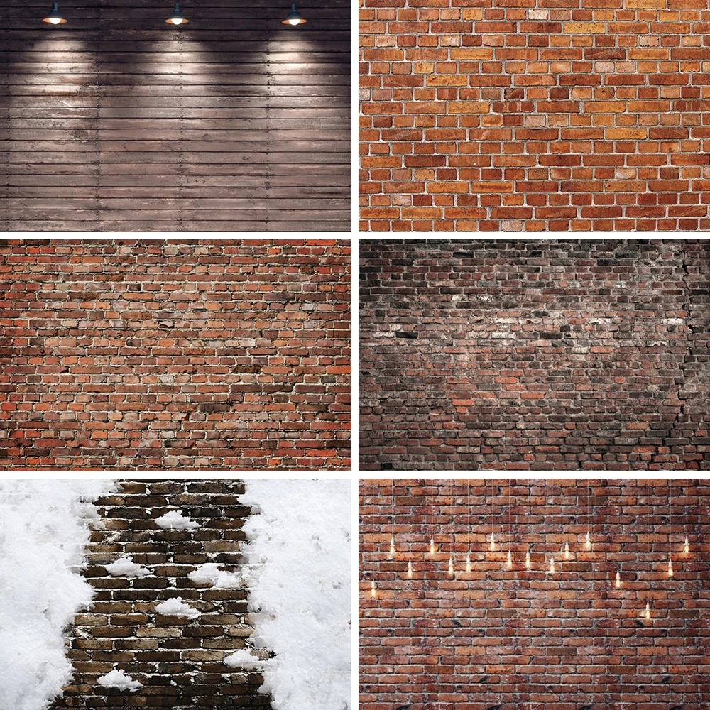 Brown Brick Wall Backdrop Tiles Photography Backdrop Tiles Light Baby Shower Birthday Party Background Photo Booth Studio Props