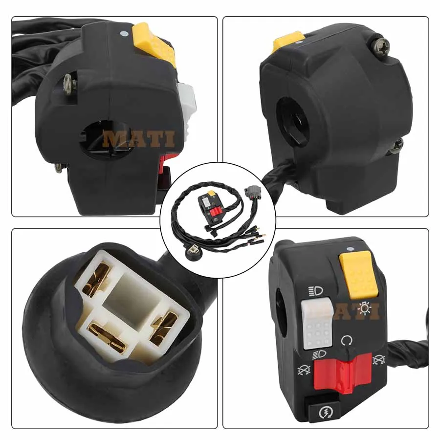 MATI Handlebar & Starter Relay Switch for Honda TRX300EX 300EX Sportrax 300 1993-2006 35200-HM3-000 35020-HM3-A01 35850-HM3-000