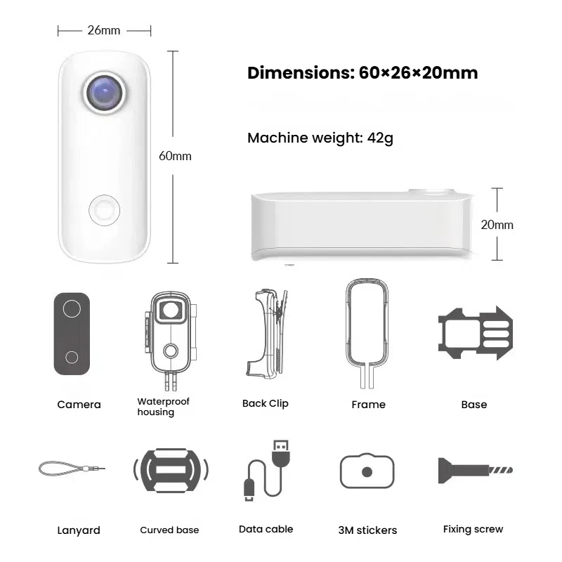 SJCAM C100 Plus Action Camera 4K 30M Waterproof 2.4G WiFi Action Sport action cam EIS bicycle helmet motorcycles - Image 5