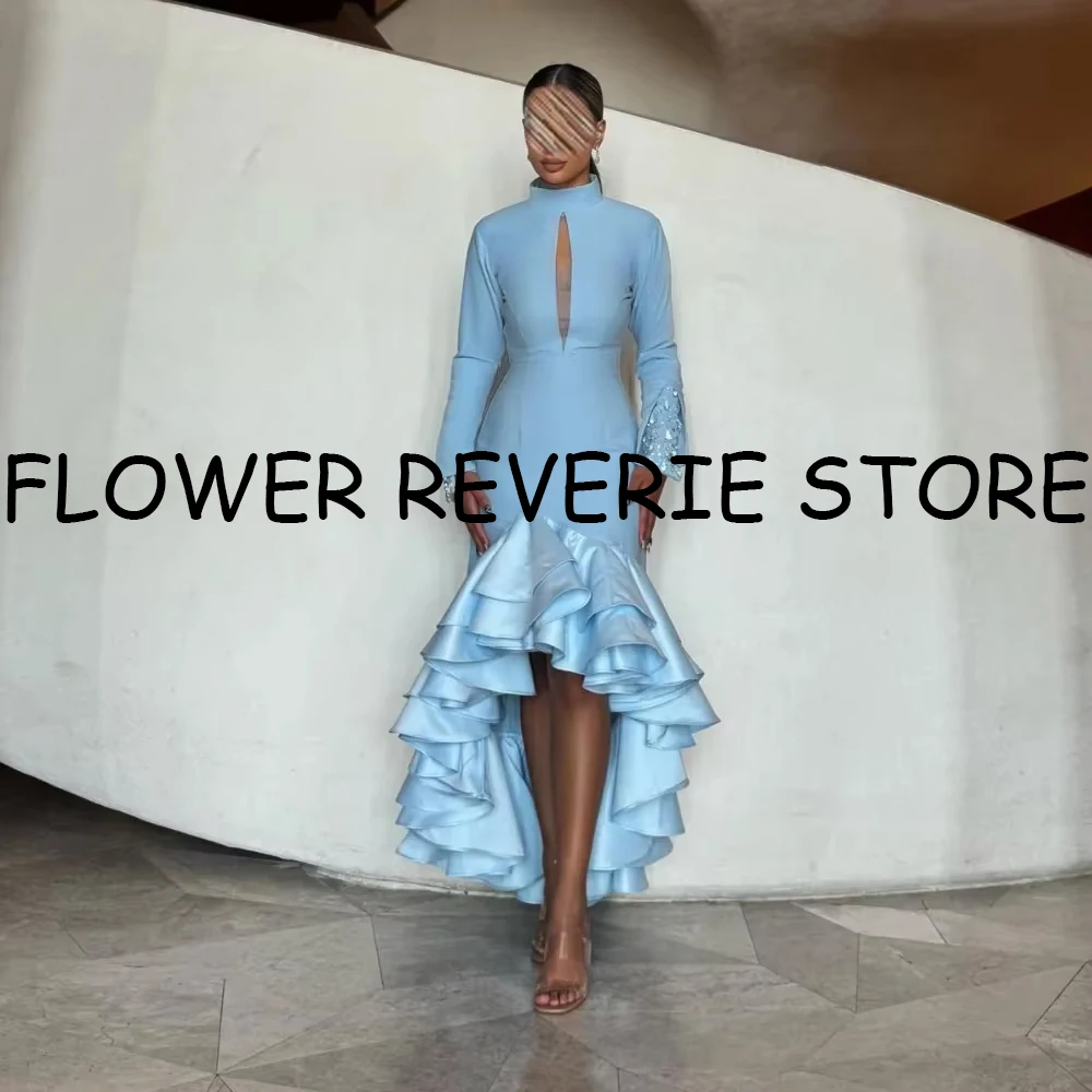 

Customized Classic Jersey Pleat Mermaid High Collar Midi Dresses Exquisite Modern Style Pastrol Unisex Formal Cocktail Dresses