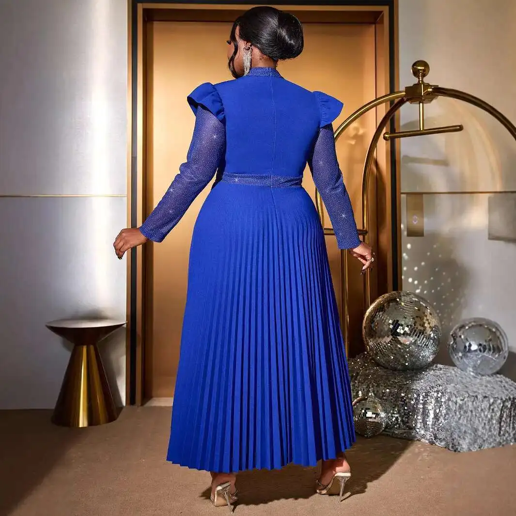 Bin 040819   Elegante Lange Herbst Neue Rock Party Mantel Langarm Mesh Kleid 2025, Party Sommer Elegantes Casual Y2k