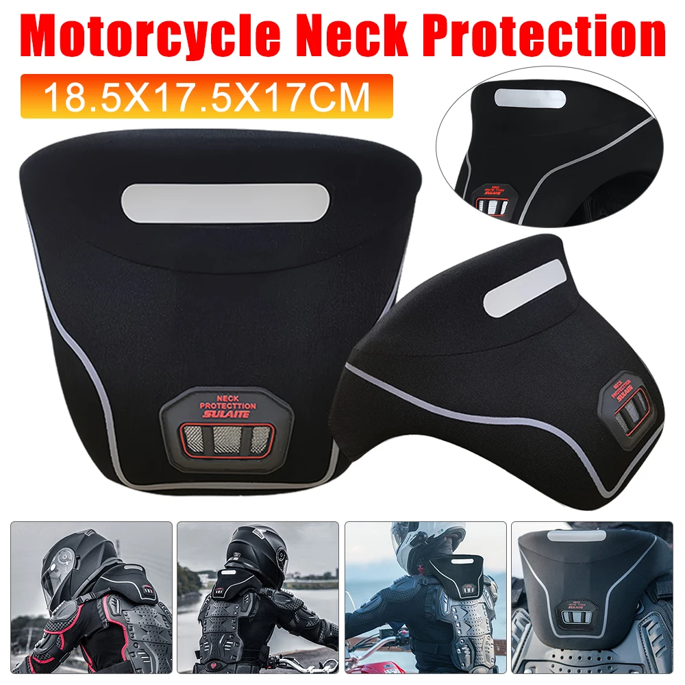 Motorcycle Neck Protector Anti-Shock Brace Guards Motor Bike Gear Cycling Equipment Racing Cervical Spine Protector Helmet Guard