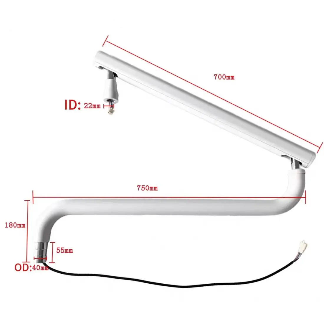 Picture 4: Dental Lamp Arm Aluminuml Dentisty Oral Operating LED Light Mounting Arm For Dentist Chair Unit Lamp Arm Customized