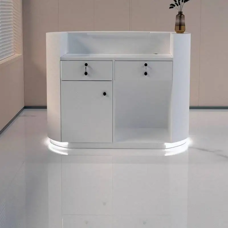 ديكور صغير مكاتب الاستقبال تخزين الخروج أدراج الزاوية مكاتب الاستقبال الكلاسيكية الفاخرة أثاث مكتب الاستقبال Mostrador #2