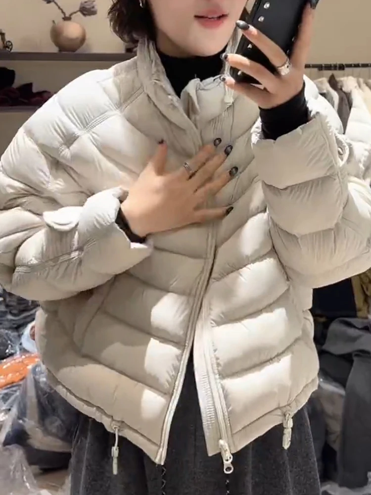 

Свободная утепленная хлопковая куртка для женщин: ультрамодное зимнее пальто из комфортной полиэстеровой ткани