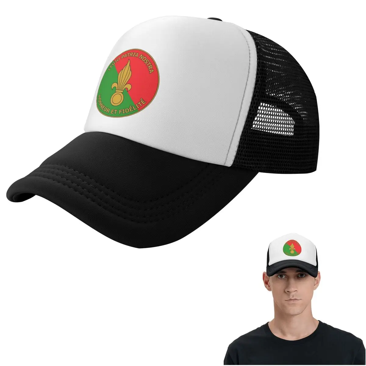 French Foreign Legion Insignia Cap Casual Mesh Baseball Caps Adjustable Hat Hip Hop Summer Unisex Baseball Hats