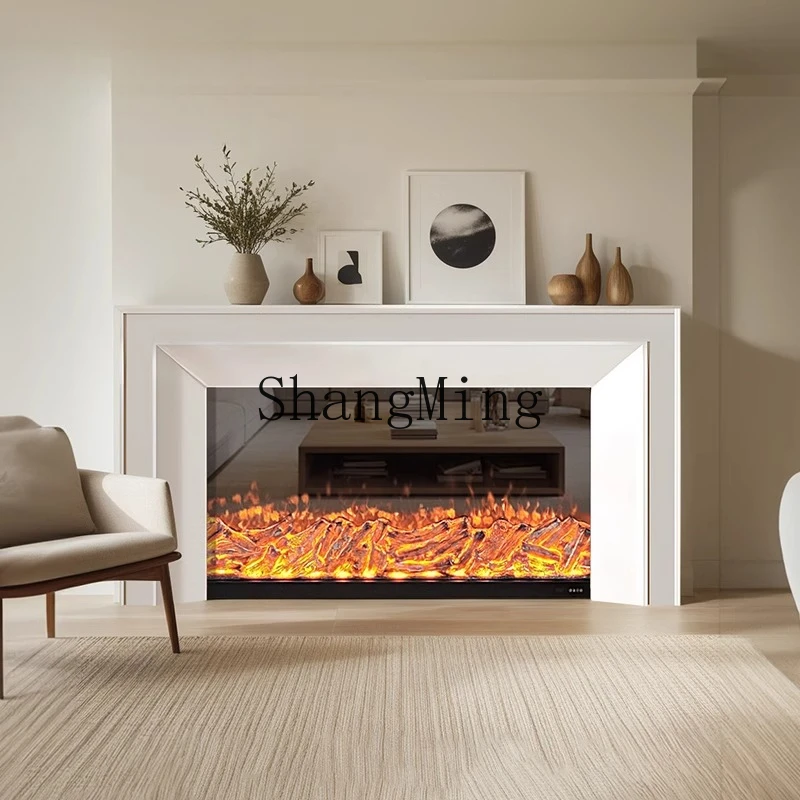 

ZYY simple fireplace simulation flame electronic heater TV cabinet background decorative cabinet