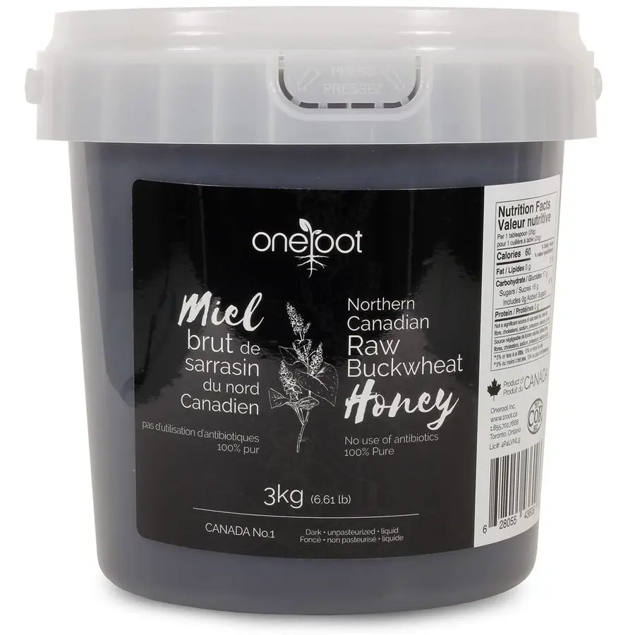 

Сырой гречневый мед 6,6 фунта, усилитель без подогрева Необработанный темный питатель Rich, антиоксидантНатуральный подсластитель в упаковке Чистый усилитель без фильтра